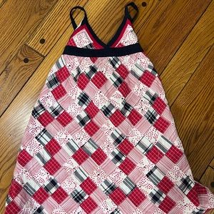 Janie and Jack red, white and blue patchwork dress